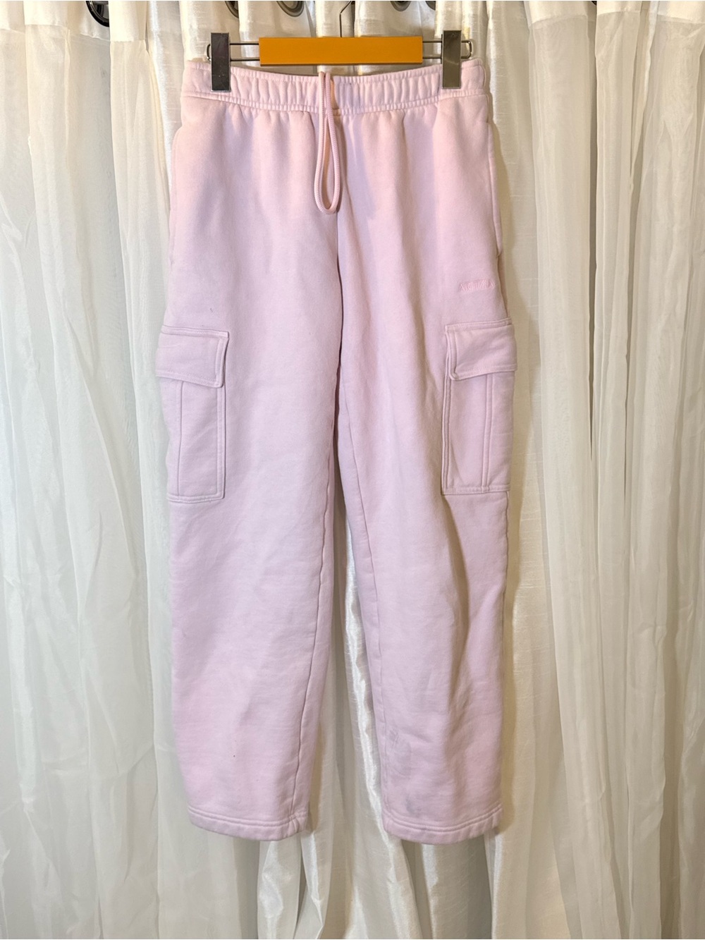 Aritzia Light Pink Cargo Jogger Sweatpants